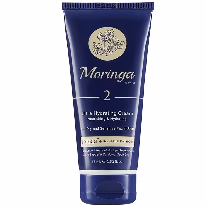 كرم آبرسان دست و صورت مورینگا امو شماره 2 مناسب پوست خشک و حساس 75میل
