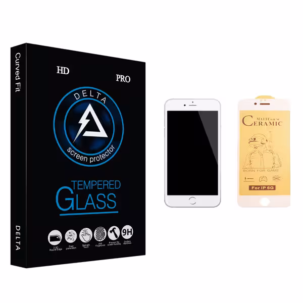 محافظ صفحه نمایش سرامیکی دلتا مدل Fit مناسب برای گوشی موبایل اپل iPhone 6