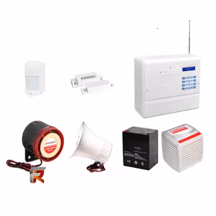 پکیج دزدگیر اماکن با تلفن کننده شهری و سیم کارتی فایروال مدل FIREWALL-F9