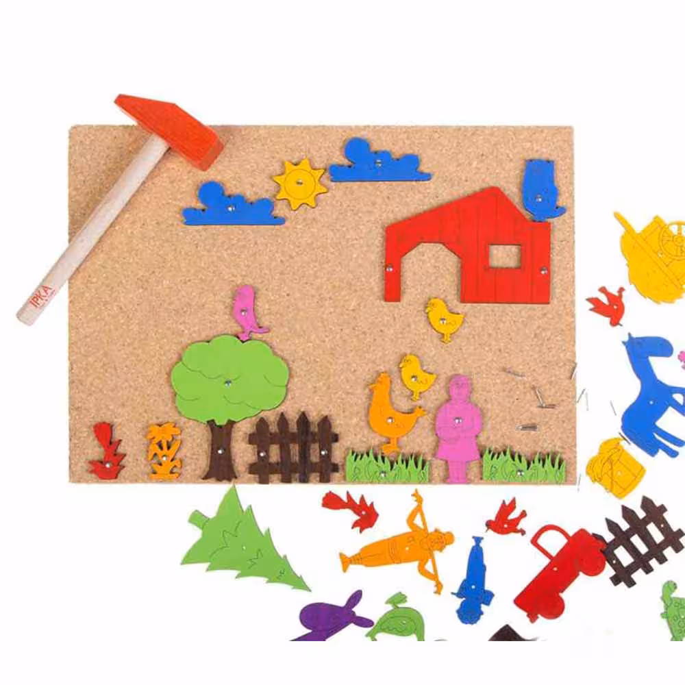 بازی آموزشی ایپکا مدل میخ و چکش مزرعه