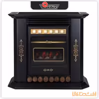 بخاری دودکش دار ایران شرق مدل 25000 (بنیامین CH250) طرح چوب مشکی