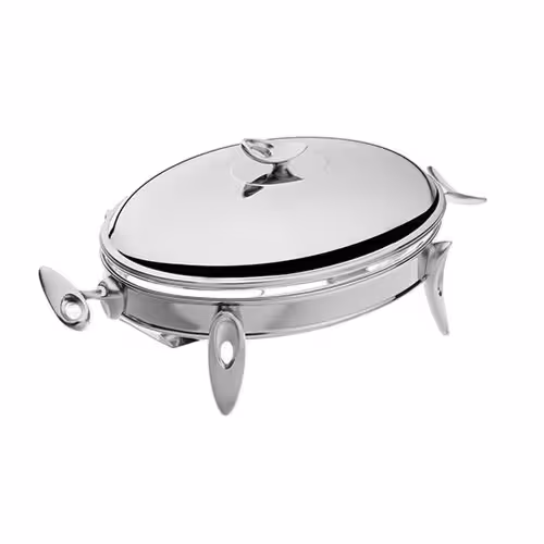 سوفله خوری بیضی سافینوکس سایز کوچک دسته فلیم نقره ای KR402