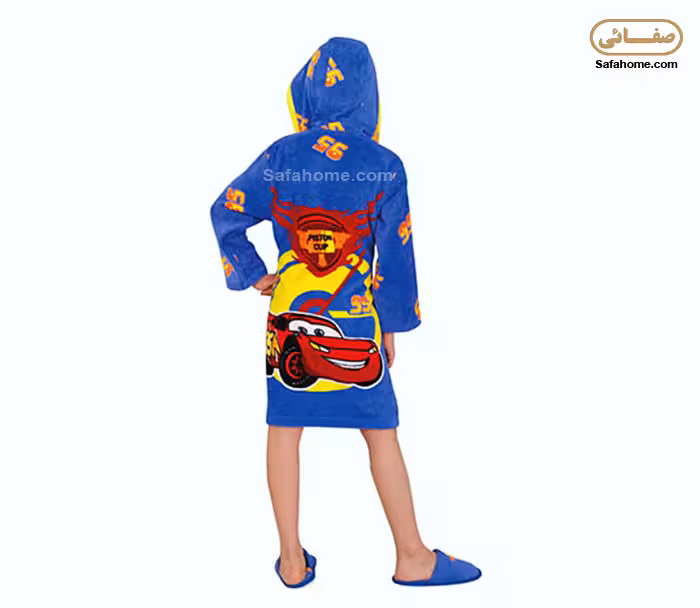 حوله تن پوش بچگانه طرح مک کویین آبی پودایران