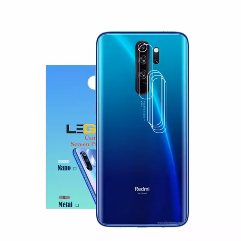 محافظ لنز دوربین لجند مدل نانو گلس مناسب موبایل شیائومی Note 8 Pro بسته 5 عددی