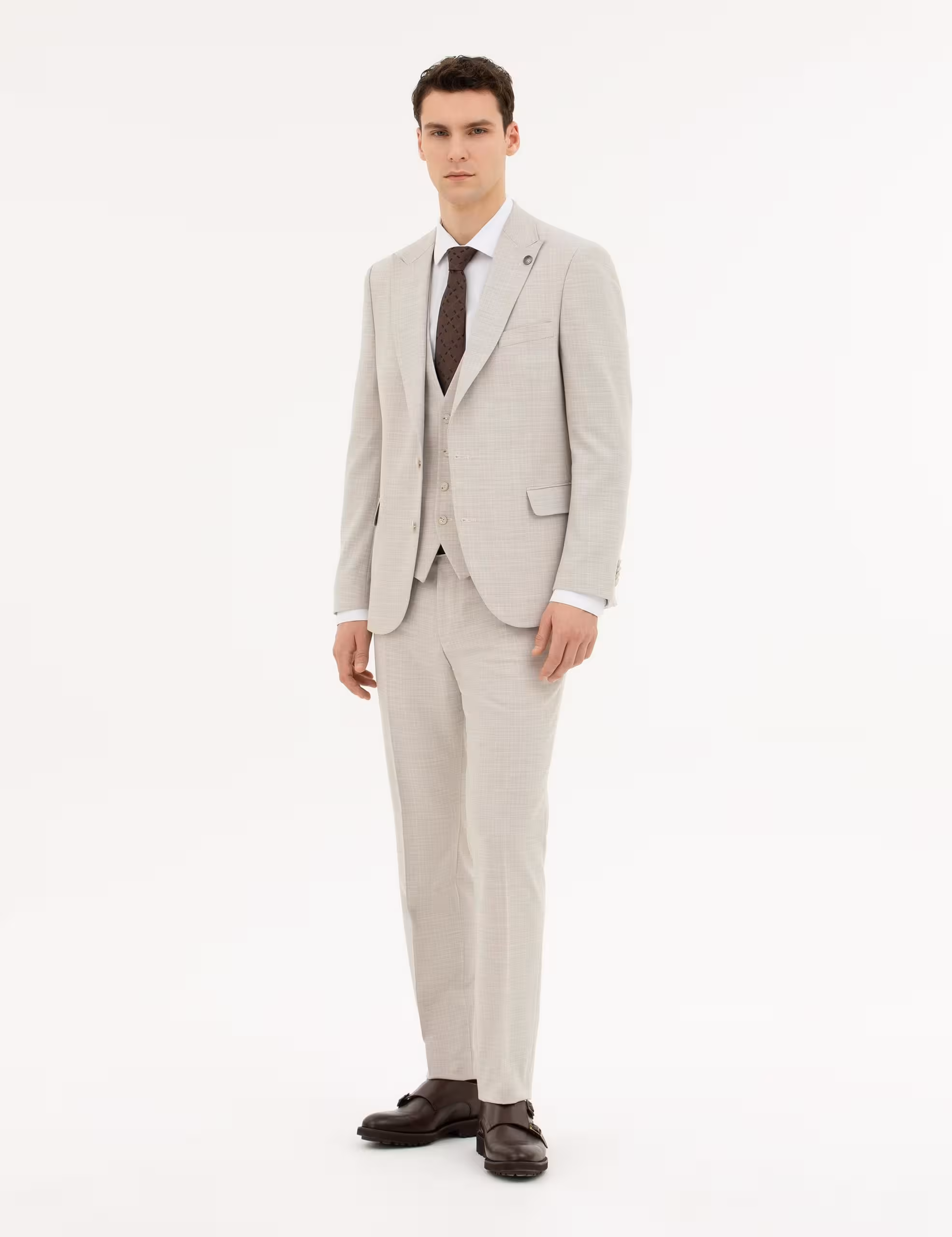 کت و شلوار مردانه بژ پیرکاردین