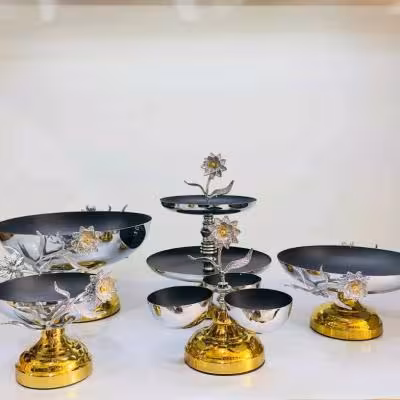 ست 5تیکه گل نرگس سیلور