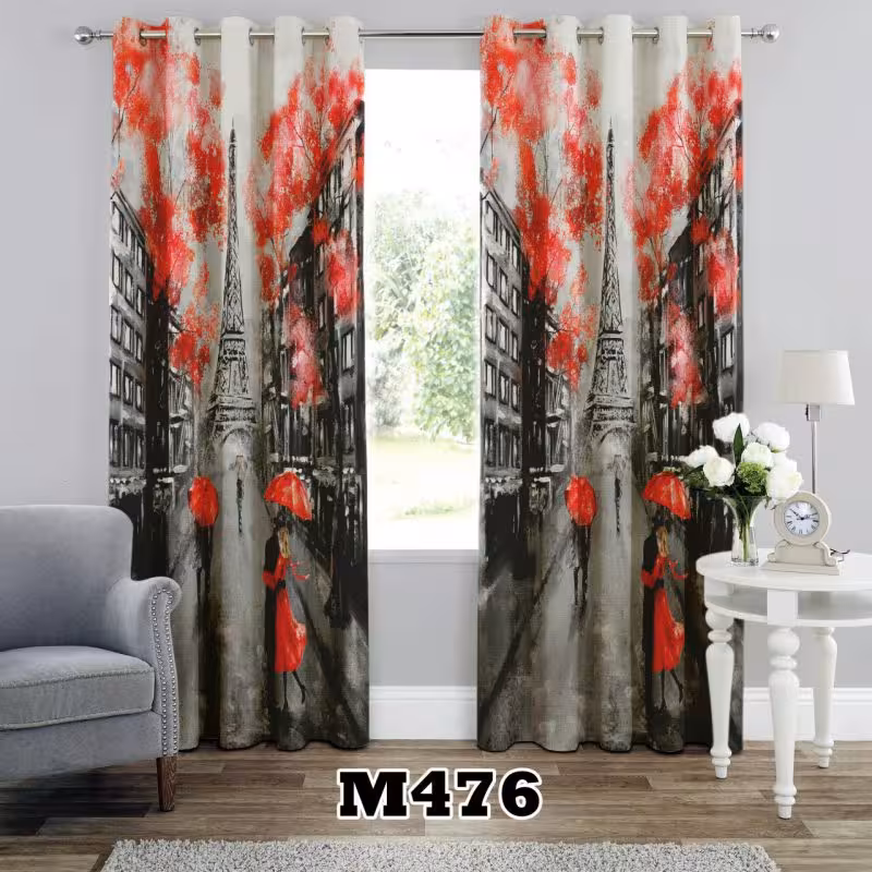 پرده سه بعدی طرح پاریس