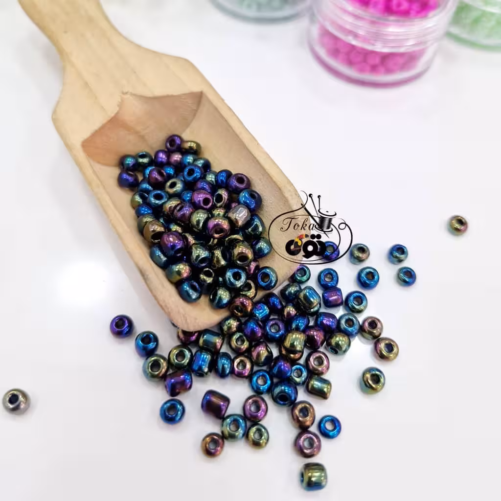 منجوق درشت سبز هفت رنگ 9