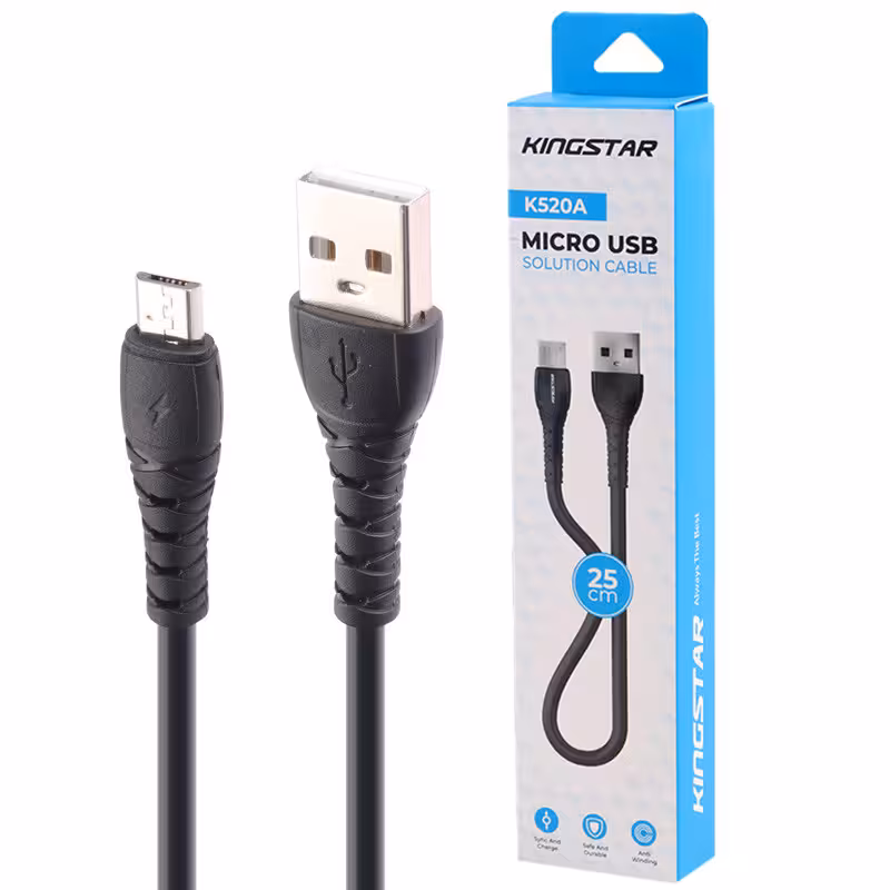 کابل تبدیل USB به USB-C کینگ استار مدل K520C طول 0.25 متر