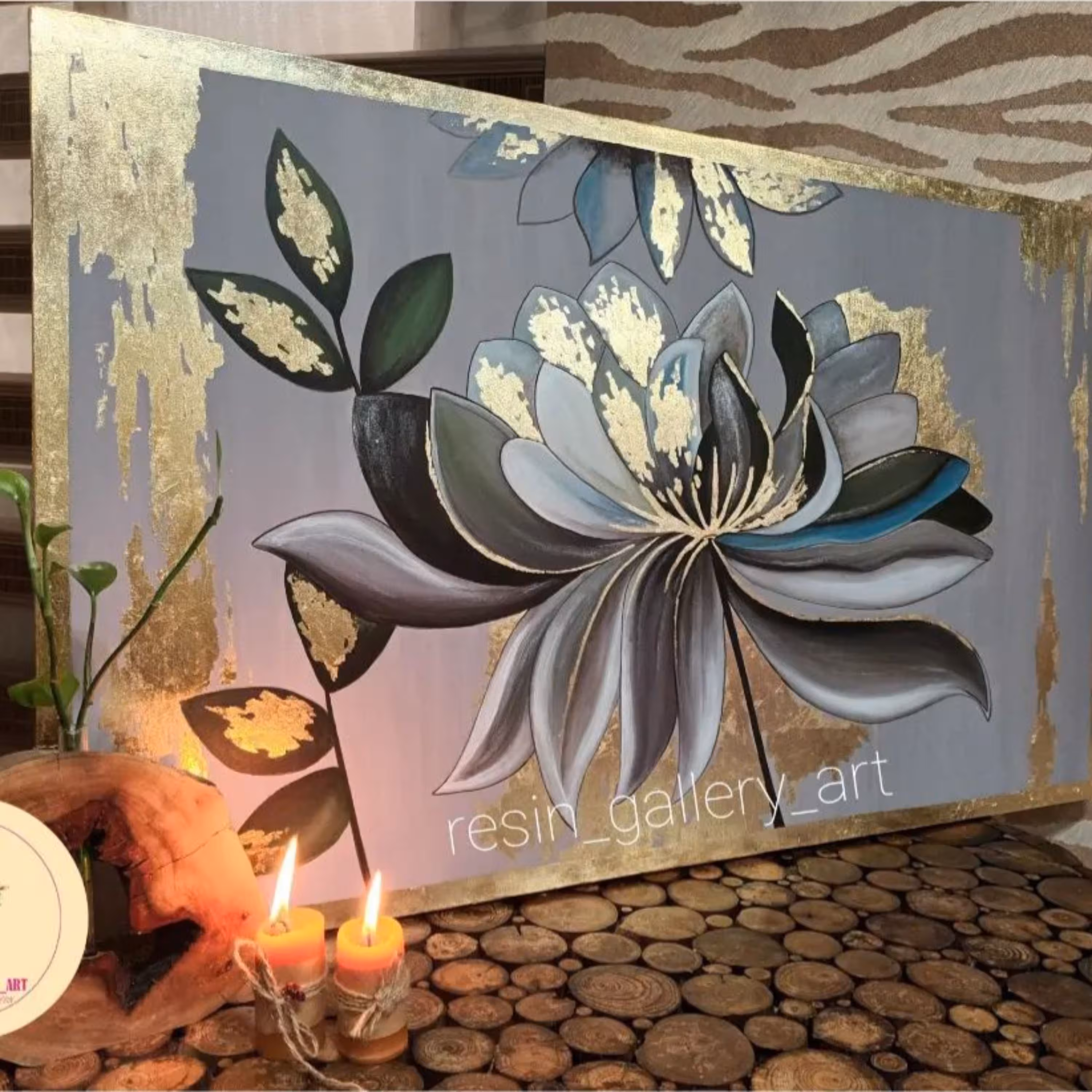 تابلوی نقاشی گل2