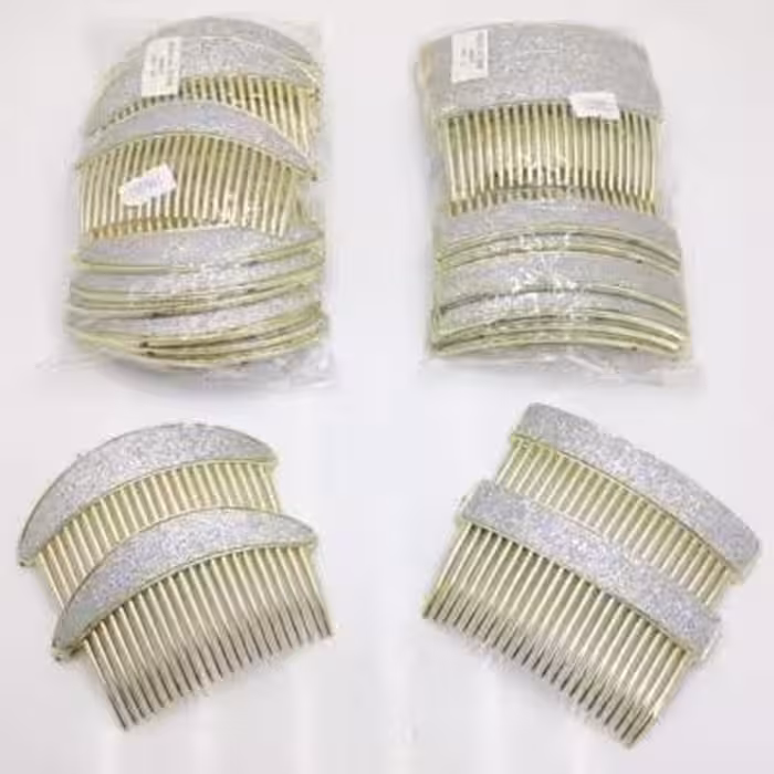 شانه زلفی طلایی طرح اکلیلی