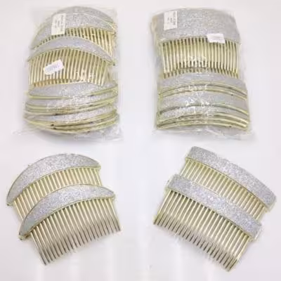 شانه زلفی طلایی طرح اکلیلی