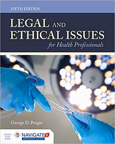 خرید و دانلود نسخه کامل کتاب Legal and Ethical Issues for Health Professionals 5th Edition