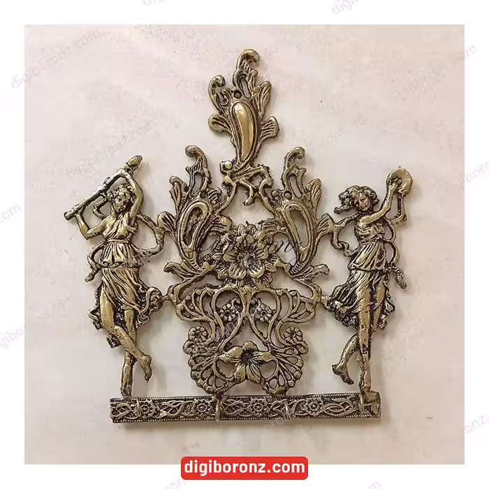 جاکلیدی برنجی برنزی نوازنده سیاه قلم 4 آویزه