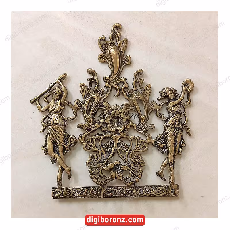 جاکلیدی برنجی برنزی نوازنده سیاه قلم 4 آویزه