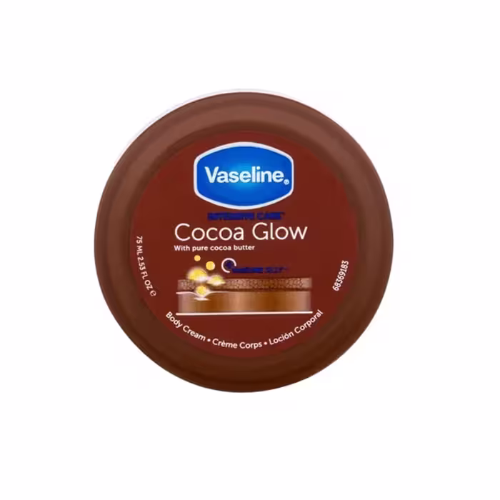 کرم مرطوب کننده دست و بدن کاکائو وازلین، مدل Cocoa Glow، 75 میلی لیتر