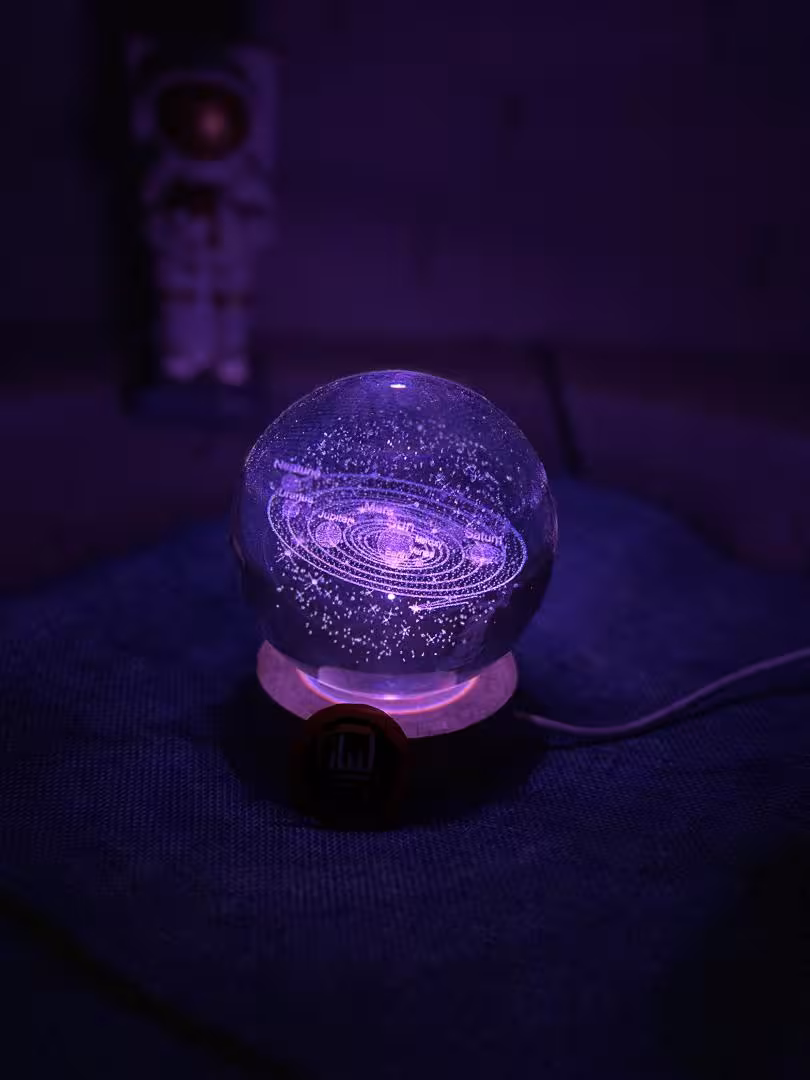 گوی کریستالی نور رنگی سایز بزرگ کد 4665