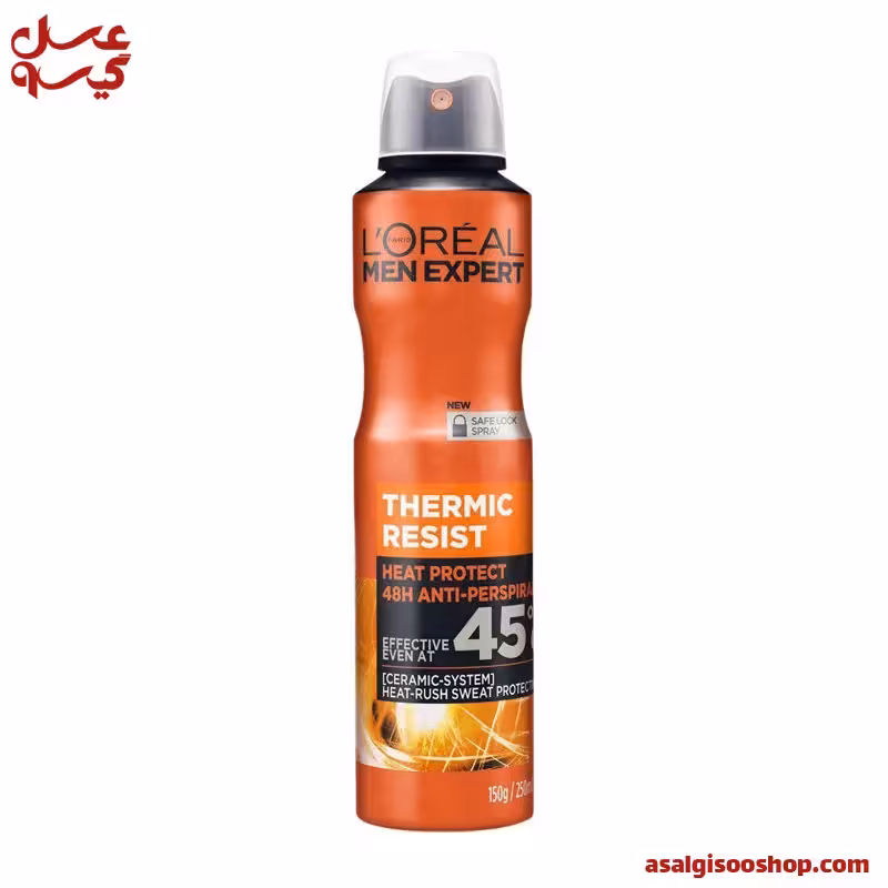 اسپری دئودورانت مردانه لورآل نارنجی مدل Thermic Resist حجم 300 میل | L’Oréal Men Expert Thermic Resist Deodorant Spray 300ml | کد2909