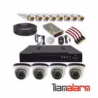 پکیج کامل 4 دوربین مداربسته دام فلزی برند SEZAR   دستگاه 4 کانال 1080N