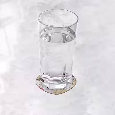 زیر لیوانی ترمه طراحان ایده مدل هواخواه توام کد trm085 بسته 6 عددی