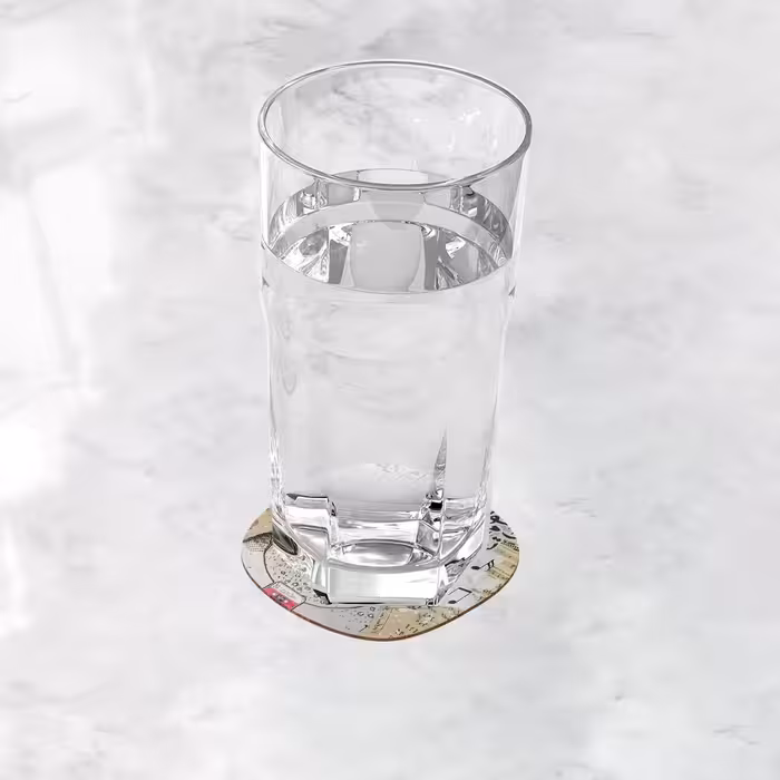 زیر لیوانی ترمه طراحان ایده مدل هواخواه توام کد trm085 بسته 6 عددی