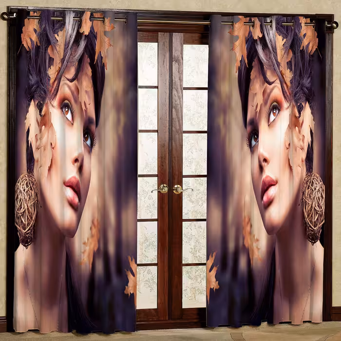   پرده مدل دختر مخمل پانچی کد 652  سایز 140x280 سانتی متر