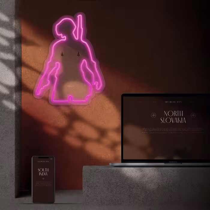 چراغ دیواری نئون دیزاین طرح Pubg-GL_PN