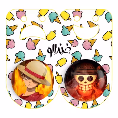 پیکسل خندالو مدل لوفی انیمه وان پیس کد 1722217218 مجموعه 2 عددی