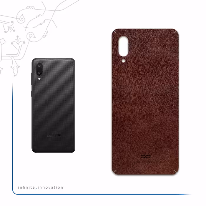 برچسب پوششی ماهوت مدل Natural-Leather مناسب برای گوشی موبایل سامسونگ Galaxy A02