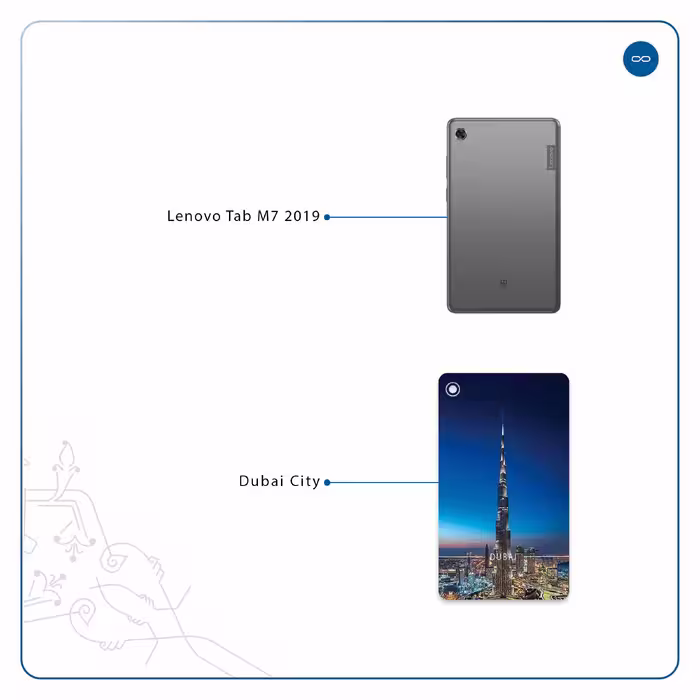 برچسب پوششی ماهوت مدل Dubai City مناسب برای تبلت لنوو Tab M7 2019