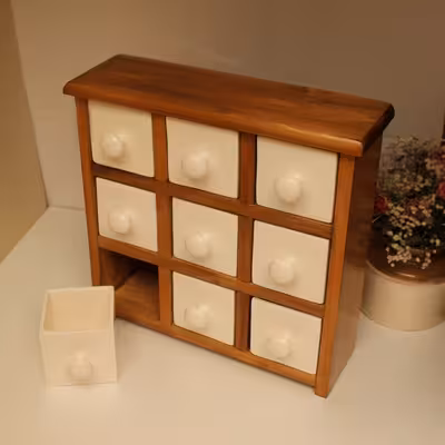 جا ادویه 9 پارچه مدل کشویی کد 09