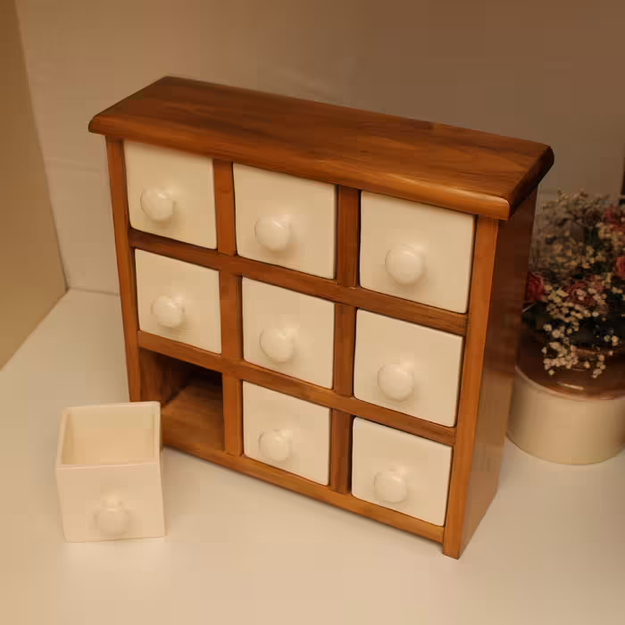 جا ادویه 9 پارچه مدل کشویی کد 09