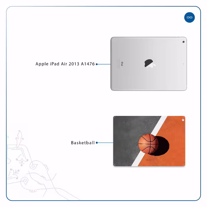 برچسب پوششی ماهوت مدل Basketball مناسب برای تبلت اپل iPad Air 2013 A1476