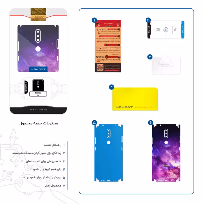 برچسب پوششی ماهوت مدل Universe b NASA 12-FullSkin مناسب برای گوشی موبایل نوکیا 2.4