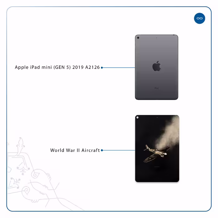 برچسب پوششی ماهوت مدل World War II Aircraft مناسب برای تبلت اپل iPad mini (GEN 5) 2019 A2126