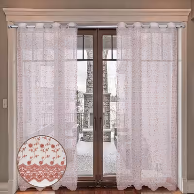 پرده نوین دکور سیاناو مدل شکوفه سایز 280 × 140 سانتی متر