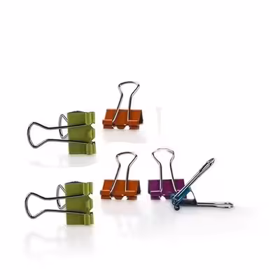 گیره کاغذ مدل رنگارنگ کد 007 بسته 4 عددی