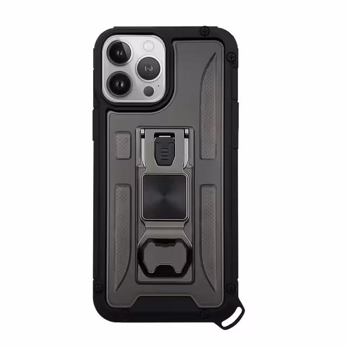 کاور آیرون من مدل Shock Proof مناسب برای گوشی موبایل اپل iPhone 13 Pro Max به همراه قلم لمسی