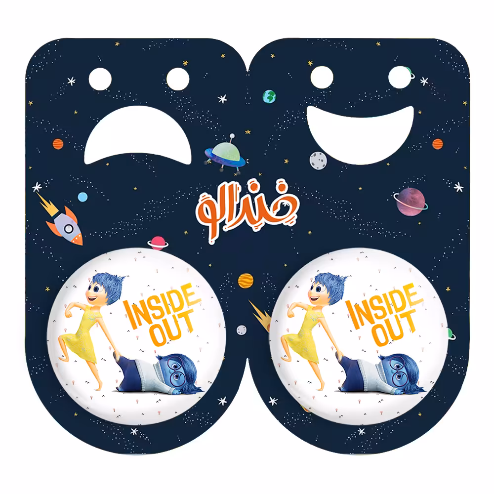 پیکسل خندالو مدل شخصیت غم و شادی انیمیشن اینساید اوت کد 3563 به همراه مگنت