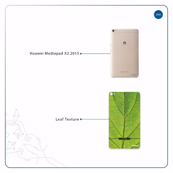 برچسب پوششی ماهوت مدل Leaf-Texture مناسب برای تبلت هوآوی Mediapad X2 2015