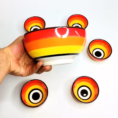 مجموعه ظروف هفت سین 7 پارچه مدل Ch7