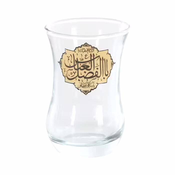 استکان مدل کمرباریک طرح محرم یا اباالفضل عباس کد 4000999 بسته 6 عددی