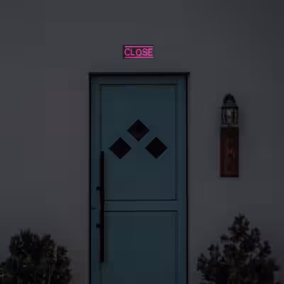 چراغ دیواری نئون دیزاین طرح Close-BL_PN