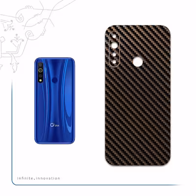 برچسب پوششی ماهوت مدل Glossy-Brown-Fiber مناسب برای گوشی موبایل جی پلاس P10