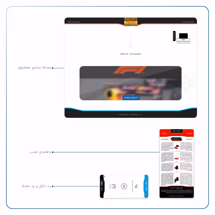 برچسب پوششی ماهوت مدل Formula One مناسب برای تبلت اپل iPad Pro 9.7 2016 A1673