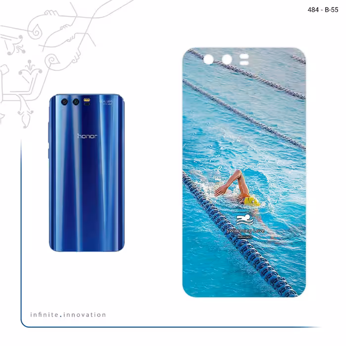 برچسب پوششی ماهوت مدل Swimming مناسب برای گوشی موبایل آنر 9