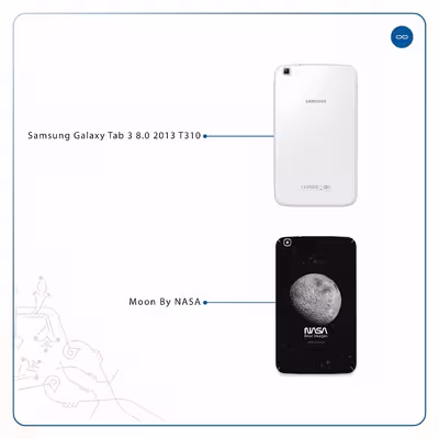 برچسب پوششی ماهوت مدل Moon-By-NASA مناسب برای تبلت سامسونگ Galaxy Tab 3 8.0 2013 T310