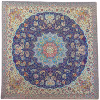 رومیزی مربع ترمه ابریشم کد TRM190