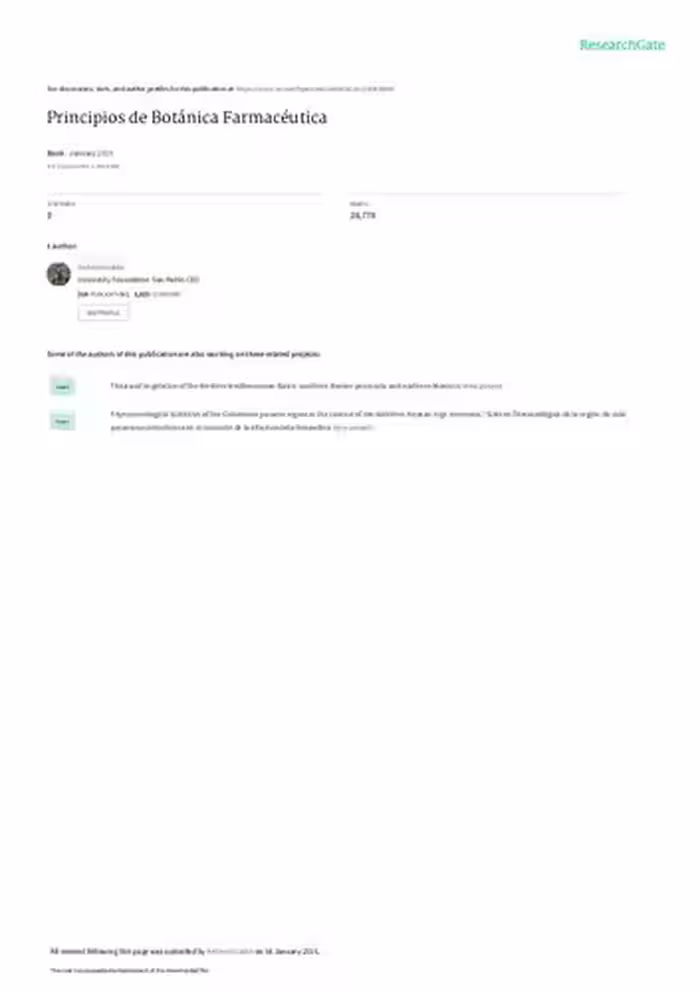 خرید و دانلود نسخه کامل کتاب Principios de botánica farmacéutica