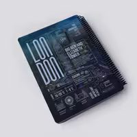 دفتر خط‌دار 100 برگ رحلی LONDON سیتی پیل (PILL)